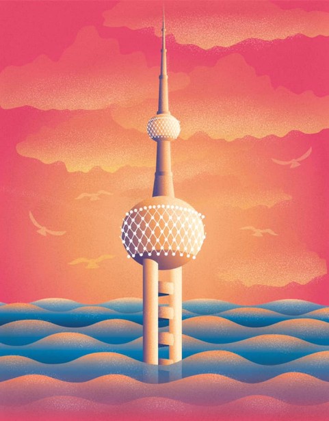 Kerschbaumer Illustrates the Effects of Rising Sea-Levels