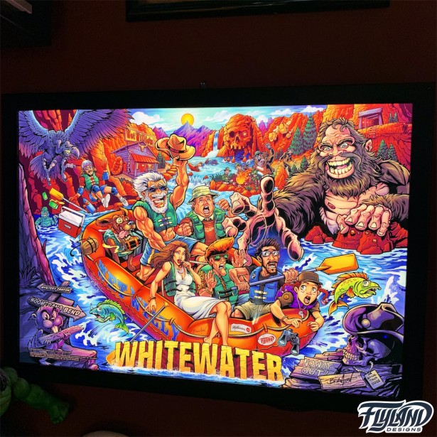 White Water Alternative Translite and Backglass Design