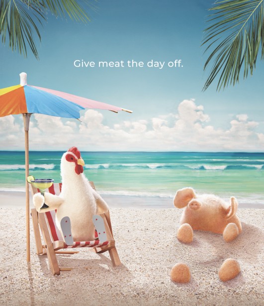 Bonnie Holland Shoots Amusing “Meats Day Off” Add