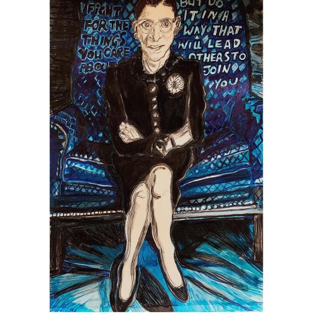 Kimberley Wiseman's Portrait of Ruth Bader Ginsburg