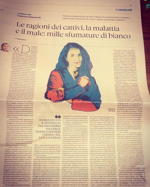 Canu Portrays Francesca Mannocchi for Il Sole 24 Ore