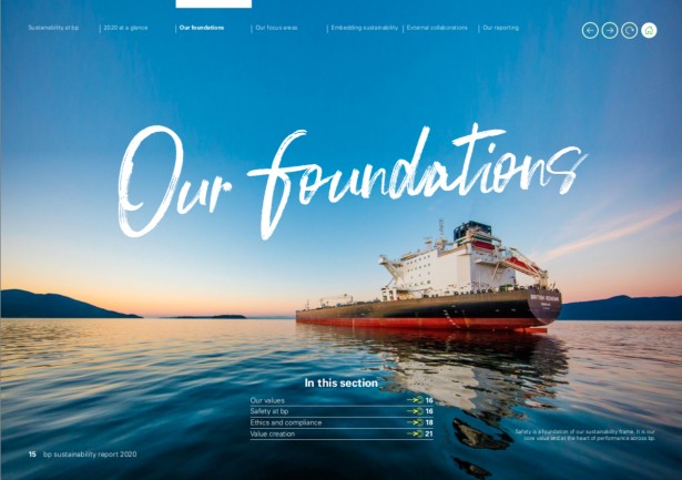 Marc Morrison's "Sustainability Report" for BP