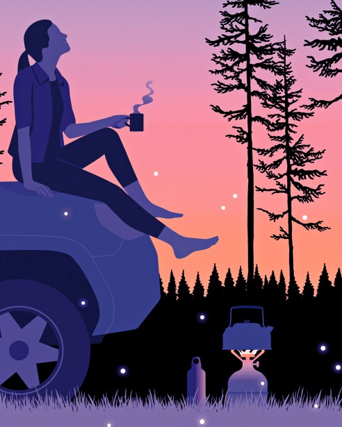 Guidone's Full page illustration for AAA Explorer magazine