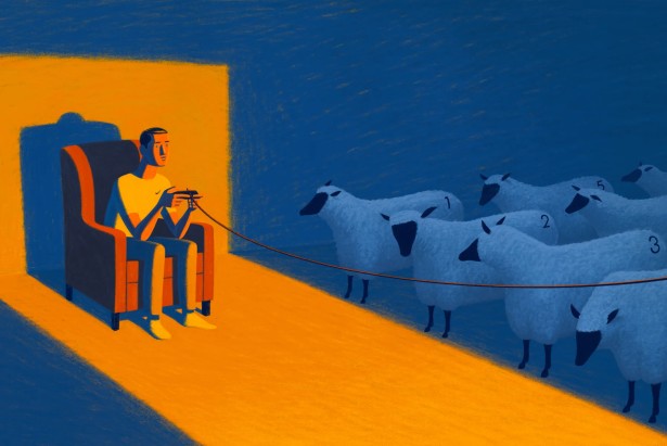 Jon Krause Depicts Bedtime Procrastination