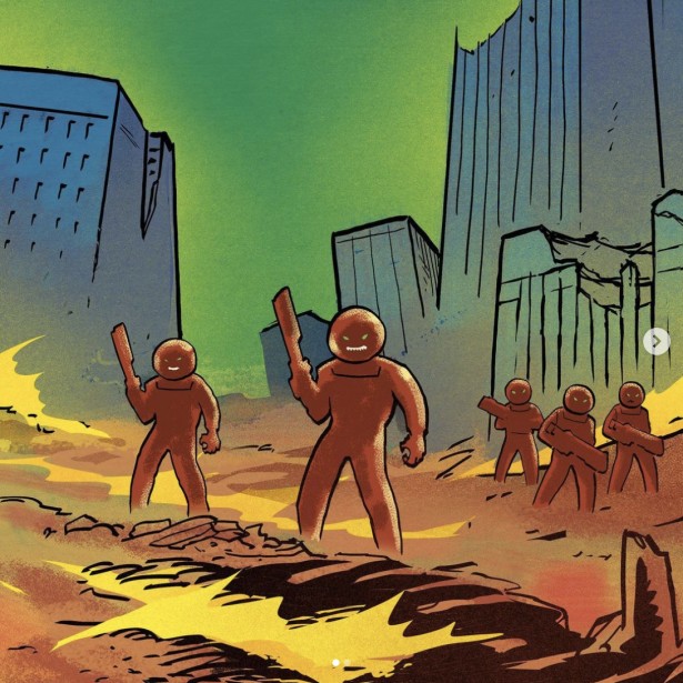 Brozman Creates “Space Werewolves” Cover for Blockhead