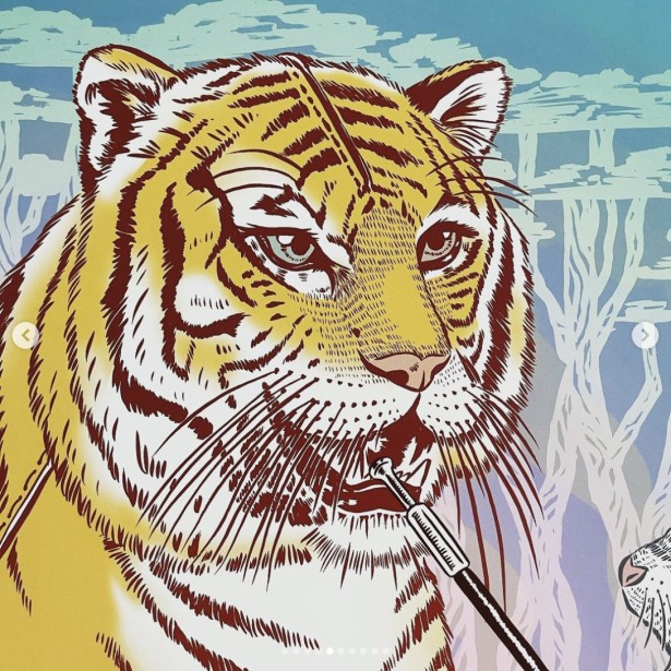 Roh Creates Tiger-Themed Illustration Series