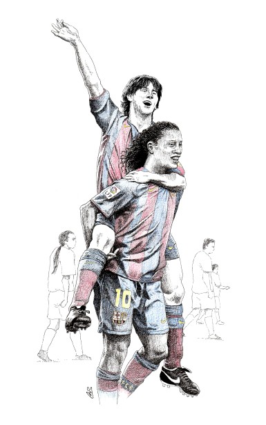 Andreas von Buddenbrock Collaborates with F.C. Barcelona On Messi Portraits