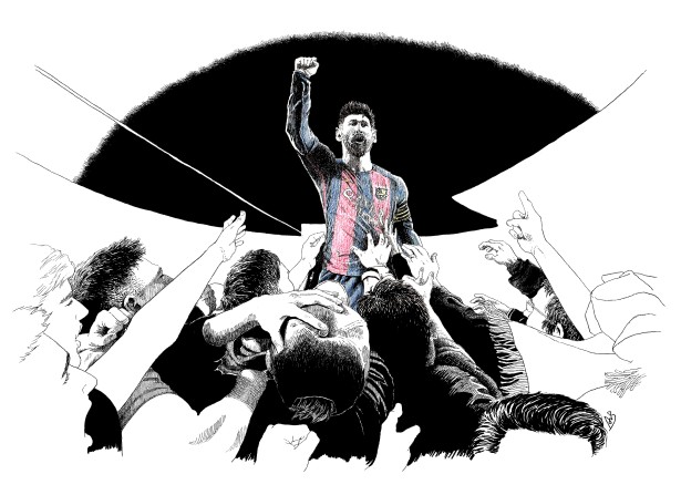 Andreas von Buddenbrock Collaborates with F.C. Barcelona On Messi Portraits