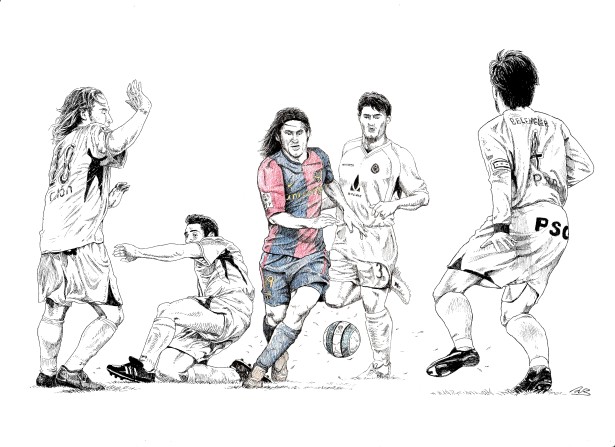 Andreas von Buddenbrock Collaborates with F.C. Barcelona On Messi Portraits