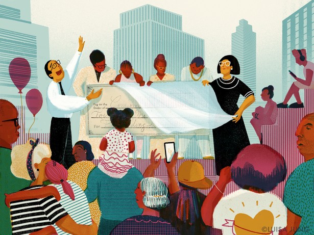 Luisa Jung's Illustration "Corporate America's $50 Billion Promise