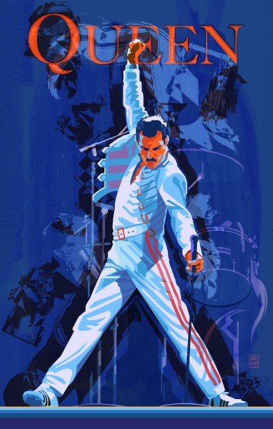 Glazier's Freddy Mercury - Queen Illustration