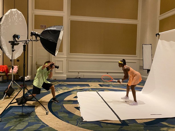 George Kamper's Recent Shoot with Pro Tennis Player Sloane Stephens for Hydrant