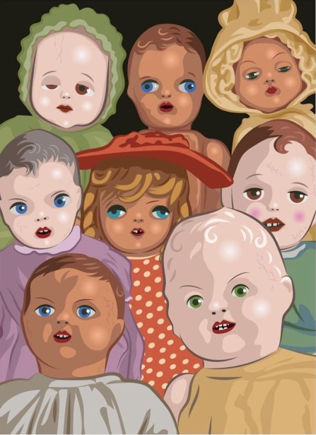 Lyons Illustrates “Some Creepy Dolls” for TWSJ