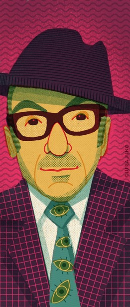 Luisa Jung's Illustration of Elvis Costello for Rolling Stone