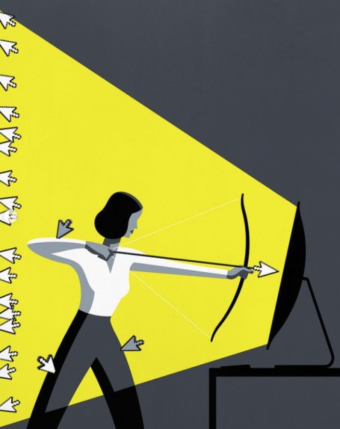 Jon Krause's Illo " Cyberinsecurity" for UVA Lawyer