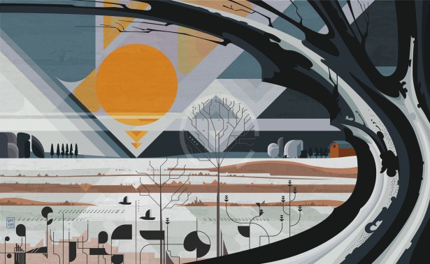 Glazier's Abstract Rhythm of Michigan's Highway M-57