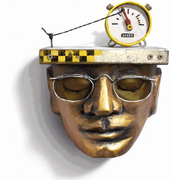 Borge's Illo "The Power of Slow Thinking" for the Boston Sunday Globe