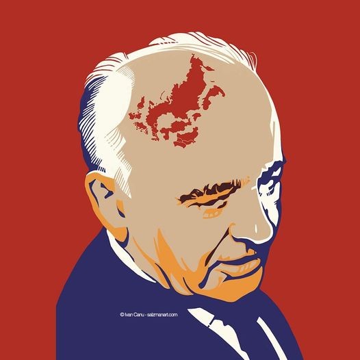 Ivan Canu's Illustration of Mikhail Gorbachev