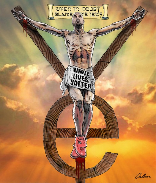 Arlen Schumer's Kanye West Nailed to the Cross Illustration