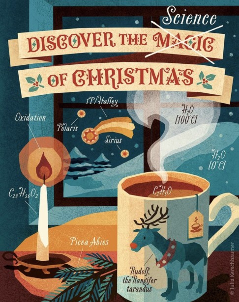 Julia Kerschbaumer Illustrates the Science Behind Christmas