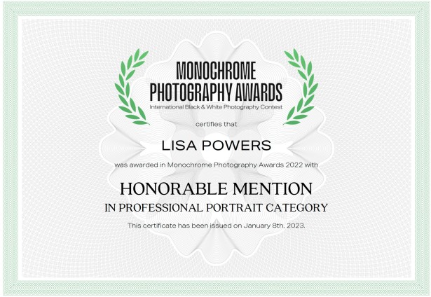Congratulations to Lisa Powers on the Monochrome Award!
