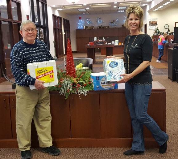 Greg Naftzger with KROS Radio and Karrie Kenney with Central Bank Fulton