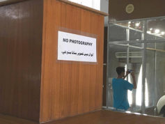 Photography rules being strictly enforced at the Jinnah Mausoleum. Photo by Quincy Snowdon