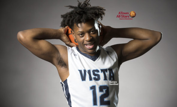 Vista PEAK Preparatory Marquise Johnson on Friday March 03, 2017 at Smoky Hill High School. Photo by Gabriel Christus/Aurora Sentinel