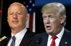 LEFT: U.S. Rep. Mike Coffman, R-Aurora. RIGHT: Businessman and Republican presidential candidate Donald Trump
