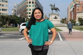 This handout photo provided by the National Center for Transgender Equality (NCTE) shows Raffi Freedman-Gurspan in Washington. The White House announced Freedman-Gurspan's appointment Tuesday as an outreach and recruitment director for presidential personnel in the Office of Personnel. Transgender advocates say she is the first openly transgender official to serve in the White House. (National Center for Transgender Equality via AP)