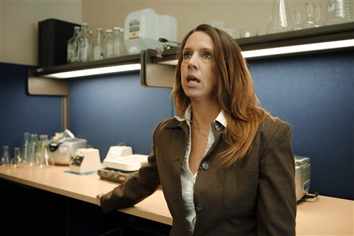 In this photo taken on Friday, Jan. 4, 2013, Genifer Murray, founder and CEO of CannLabs talks about the testing of marijuana during an interview at her lab in Denver. As marijuana acceptance spreads, from states with full legalization to the states that allow marijuana for sick people, product safety is a growing concern. The federal agencies that regulate food and drug production are no help with pot safety because the drug remains illegal under federal law. Colorado has the nation's most extensive production guidelines for the safe growing of pot, but even here, enforcement is spotty.(AP Photo/Ed Andrieski)