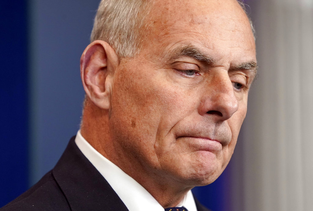 Evoking slain son, Kelly defends Trump on slain military condolence calls