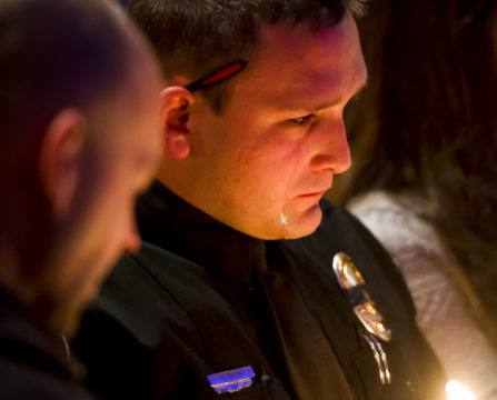 Officers escort body of fallen Colorado deputy