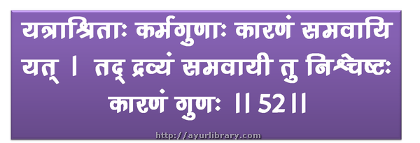 52nd verse - Charaka Samhita Sutra Chapter 1