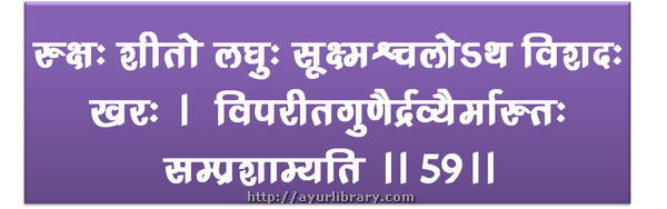 59th verse - Charaka Samhita Sutra Chapter 1
