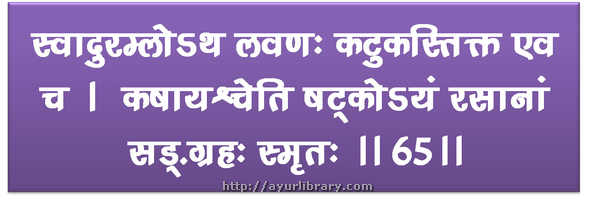 65th verse - Charaka Samhita Sutra Chapter 1