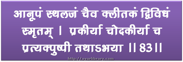 83rd verse - Charaka Samhita Sutra Chapter 1