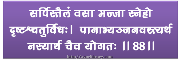 88th verse - Charaka Samhita Sutra Chapter 1