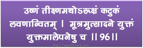 96th verse - Charaka Samhita Sutra Chapter 1