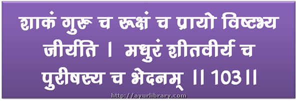 103rd verse - Charaka Samhita Sutra Chapter 27