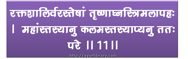 11th verse - Charaka Samhita Sutra Chapter 27