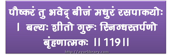119th verse - Charaka Samhita Sutra Chapter 27