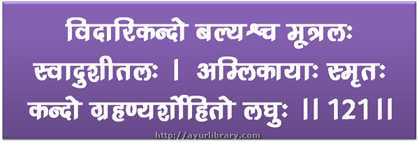 121st verse - Charaka Samhita Sutra Chapter 27