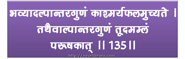 135th verse - Charaka Samhita Sutra Chapter 27