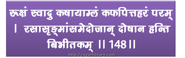 148th verse - Charaka Samhita Sutra Chapter 27