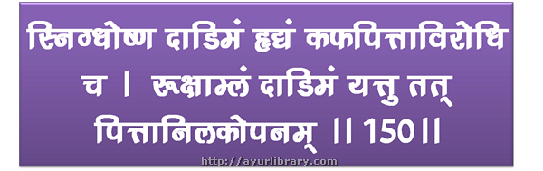 150th verse - Charaka Samhita Sutra Chapter 27