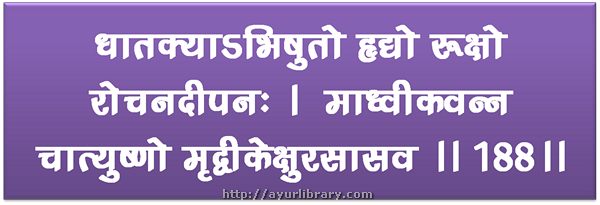 188th verse - Charaka Samhita Sutra Chapter 27