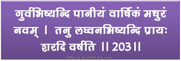 203rd verse - Charaka Samhita Sutra Chapter 27