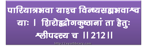 212th verse - Charaka Samhita Sutra Chapter 27
