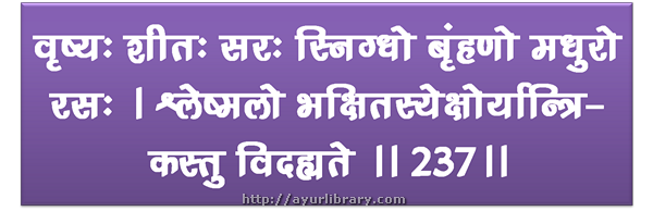 237th verse - Charaka Samhita Sutra Chapter 27